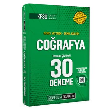 2020 Kpss Genel Yetenek Genel Kültür Coğrafya 30 Deneme Pegem Yayınları