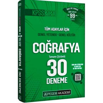 2020 Kpss Genel Yetenek Genel Kültür Coğrafya 30 Deneme Pegem Yayınları
