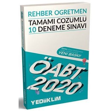 2020 KPSS ÖABT Rehber Öğretmen Tamamı Çözümlü 10 Deneme Sınavı Yediiklim Yayınları