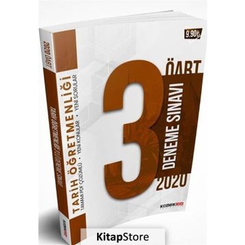 2020 KPSS ÖABT Tarih Öğretmenliği Pdf Çözümlü Üçlü Deneme Seti Kollektif Kozmik Oda Yayıncılık