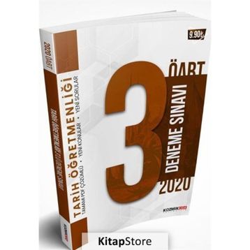 2020 KPSS ÖABT Tarih Öğretmenliği Pdf Çözümlü Üçlü Deneme Seti Kollektif Kozmik Oda Yayıncılık