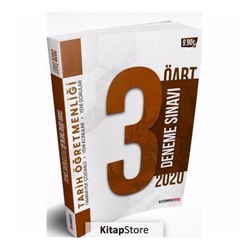2020 KPSS ÖABT Tarih Öğretmenliği Pdf Çözümlü Üçlü Deneme Seti Kollektif Kozmik Oda Yayıncılık