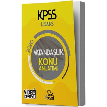 2020 KPSS Vatandaşlık Konu Anlatımlı - Yeni Trend Yayınları