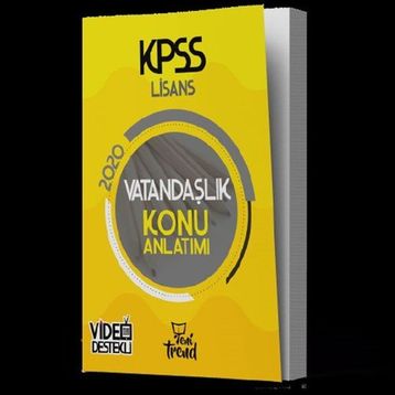 2020 KPSS Vatandaşlık Konu Anlatımlı - Yeni Trend Yayınları