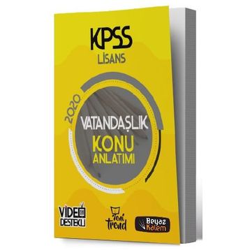 2020 KPSS Vatandaşlık Konu Anlatımlı - Yeni Trend Yayınları