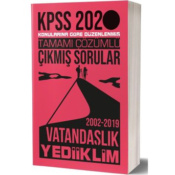 2020 KPSS Vatandaşlık Tamamı Çözümlü Konulara Göre Çıkmış Sorular Yediiklim Yayınları