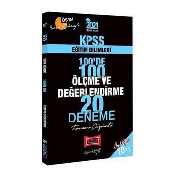 2021 Kpss Eğitim Bilimleri 100'de 100 Ölçme ve Değerlendirme Tamamı Çözümlü 20 Deneme-Yargı Yayınları