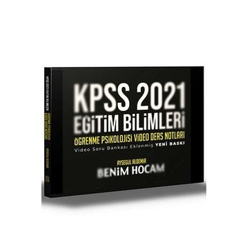 2021 Kpss Eğitim Bilimleri Öğrenme Psikolojisi Video Ders Notları-Benim Hocam Yayınları