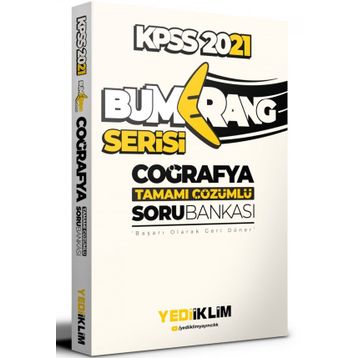 2021 KPSS Genel Kültür Bumerang Coğrafya Tamamı Çözümlü Soru Bankası-Yediiklim Yayınları