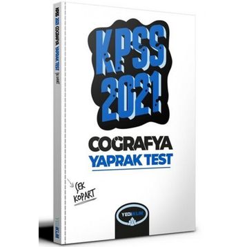 2021 KPSS Genel Kültür Coğrafya Çek Kopart Yaprak Test-Yediiklim Yayınları