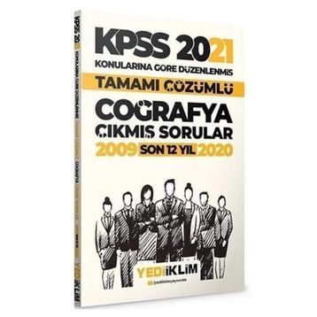 2021 KPSS Genel Kültür Coğrafya Konularına Göre Tamamı Çözümlü Çıkmış Sorular Son 12 Yıl-Yediiklim Yayınları