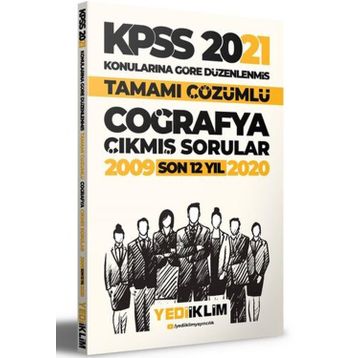2021 KPSS Genel Kültür Coğrafya Konularına Göre Tamamı Çözümlü Çıkmış Sorular Son 12 Yıl-Yediiklim Yayınları