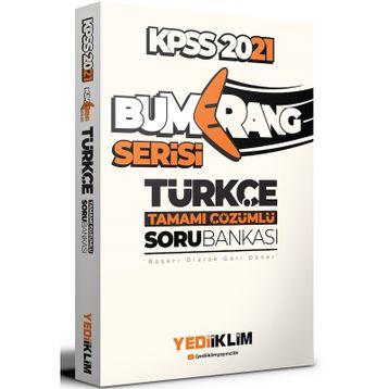 2021 KPSS Genel Yetenek Bumerang Türkçe Tamamı Çözümlü Soru Bankası-Yediiklim Yayınları