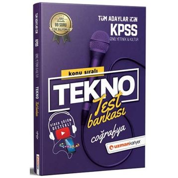2021 KPSS Tekno Konu Konu Test Bankası Coğrafya-Uzman Kariyer Yayınları