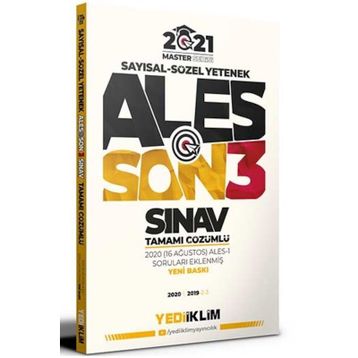 2021 Master Serisi ALES Son 3 Sınav Tamamı Çözümlü Çıkmış Sorular-Yediiklim Yayınları