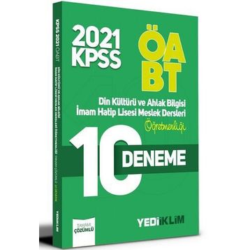 2021 ÖABT Din Kültürü ve Ahlak Bilgisi İmam Hatip Lisesi Meslek Dersleri Öğretmenliği Tamamı Çözümlü Soru Bankası-Yediiklim Yayınları