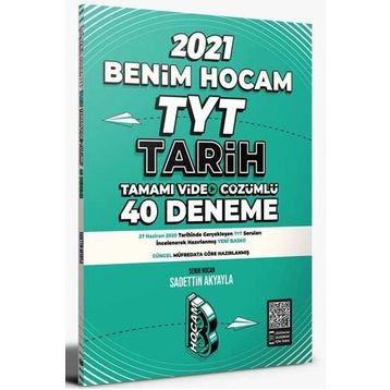 2021 TYT Tarih Tamamı Video Çözümlü 40 Deneme Sınavı-Benim Hocam Yayınları