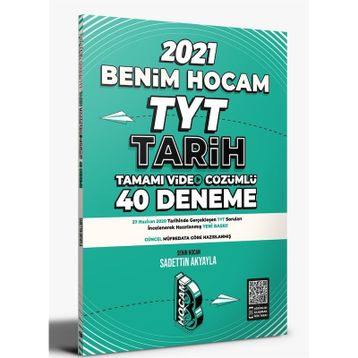 2021 TYT Tarih Tamamı Video Çözümlü 40 Deneme Sınavı-Benim Hocam Yayınları