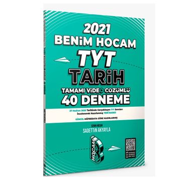 2021 TYT Tarih Tamamı Video Çözümlü 40 Deneme Sınavı-Benim Hocam Yayınları