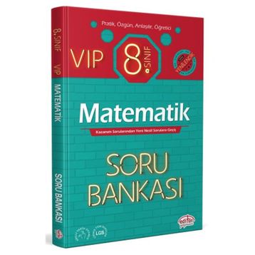 2022 8. Sınıf Vip Matematik Soru Bankası Editör Yayınları