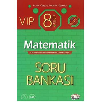 2022 8. Sınıf Vip Matematik Soru Bankası Editör Yayınları