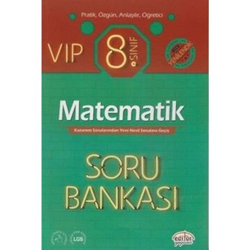 2022 8. Sınıf Vip Matematik Soru Bankası Editör Yayınları