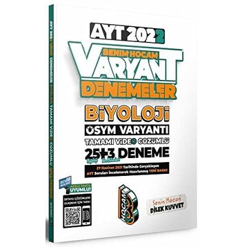 2022 AYT Biyoloji Tamamı Video Çözümlü 25+3 Deneme Sınavı