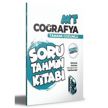 2022 AYT Coğrafya Konu Özetli ve Tamamı Çözümlü Soru Tahmin Kitabı