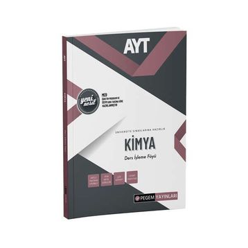 2022 AYT Kimya Ders İşleme Föyü - Pegem Akademi Yayıncılık