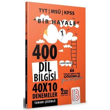 2022 Bir Hayale Serisi Dil Bilgisi Tamamı Çözümlü Deneme Benim Hocam Yayınları