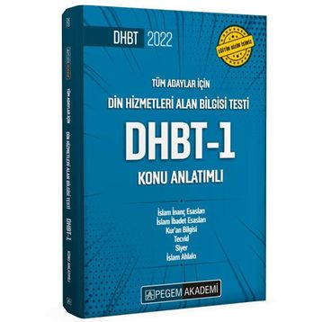 2022 Din Hizmetleri Alan Bilgisi Testi DHBT-1 Konu Anlatımlı - Pegem Akademi Yayıncılık