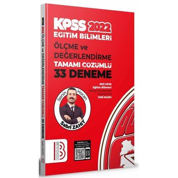 2022 Eğitim Bilimleri Ölçme ve Değerlendirme Tamamı Çözümlü 33 Deneme - Benim Hocam Yayıncılık