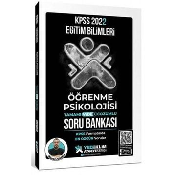 2022 KPSS Eğitim Bilimleri Atölye Serisi Öğrenme Psikolojisi Tamamı Video Çözümlü Soru Bankası-Yediiklim Yayınları