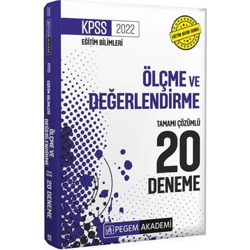 2022 KPSS Eğitim Bilimleri Ölçme ve Değerlendirme Tamamı Çözümlü 20 Deneme - Pegem Akademi Yayıncılık