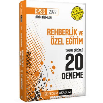 2022 KPSS Eğitim Bilimleri Rehberlik ve Özel Eğitim 20 Deneme - Pegem Akademi Yayıncılık