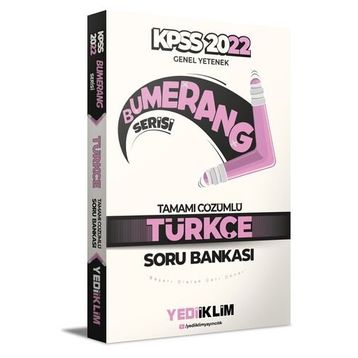 2022 KPSS Genel Yetenek Bumerang Türkçe Tamamı Çözümlü Soru Bankası Yediiklim Yayınları
