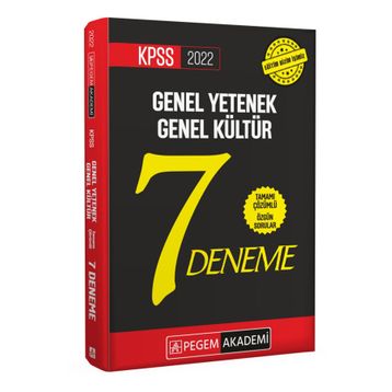 2022 KPSS Genel Yetenek Genel Kültür Tamamı Çözümlü 7 deneme - Pegem Akademi Yayıncılık