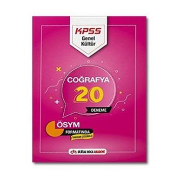 2022 KPSS GK Coğrafya Tamamı Çözümlü 20 Deneme - Dijital Hoca Akademi