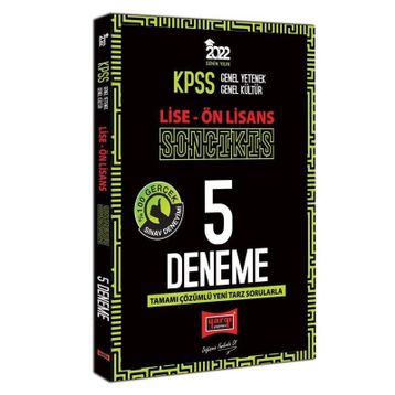 2022 KPSS GY GK Lise Ön Lisans Son Çıkış Tamamı Çözümlü 5 Deneme - Yargı Yayınları