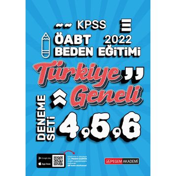 2022 KPSS ÖABT Beden Eğitimi Türkiye Geneli 4-5-6 3'lü Deneme - Pegem Akademi Yayıncılık
