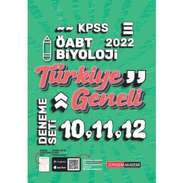 2022 Kpss ÖABT Biyoloji 10-11-12 Türkiye Geneli 3'lü Deneme - Pegem Akademi Yayıncılık