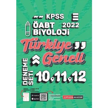 2022 Kpss ÖABT Biyoloji 10-11-12 Türkiye Geneli 3'lü Deneme - Pegem Akademi Yayıncılık