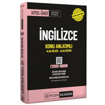 2022 Kpss Öabt İngilizce Öğretmenliği Konu Anlatımlı - Pegem Akademi Yayıncılık