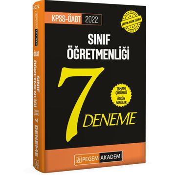 2022 Kpss Öabt Sınıf Öğretmenliği Tamamı Çözümlü 7 Deneme - Pegem Akademi Yayıncılık