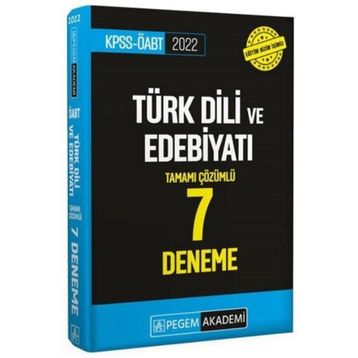 2022 Kpss Öabt Türkdili ve Edebiyatı 7 Deneme - Pegem Akademi Yayıncılık