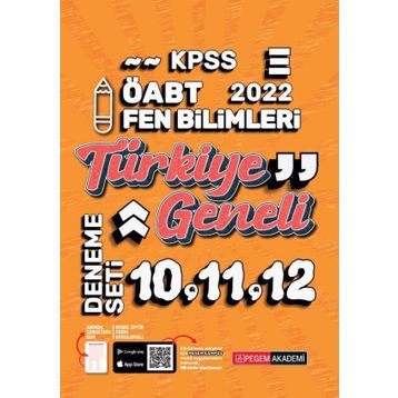 2022 Kpss ÖATB Fen Bilimleri 10-11-12 Türkiye Geneli 3'lü Deneme - Pegem Akademi Yayıncılık