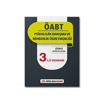 2022 ÖABT Psikolojik Danışma ve Rehberlik Öğretmenliği Çözümlü 3'lü Deneme - Dijital Hoca Akademi