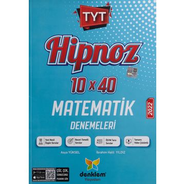2022 Tyt Hipnoz 10 x 40 Matematik Denemeleri - Denklem Yayınları