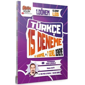 2023 8. Sınıf LGS 1. Dönem Türkçe 15 Deneme Sınavı - Benim Hocam Yayınları