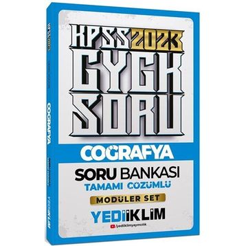 2023 KPSS Genel Kültür Coğrafya Tamamı Çözümlü Soru Bankası-Yediiklim Yayınları